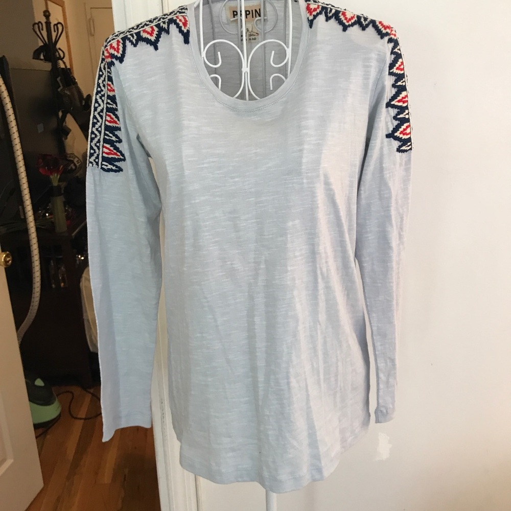NWT Pepin Embroidered Tee Size Small